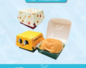Hộp giấy  đựng bánh hamburger