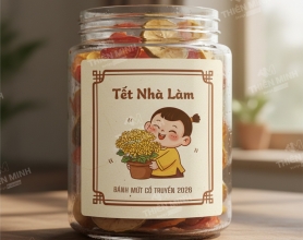 In Tem Tết Dán Hộp Nhựa