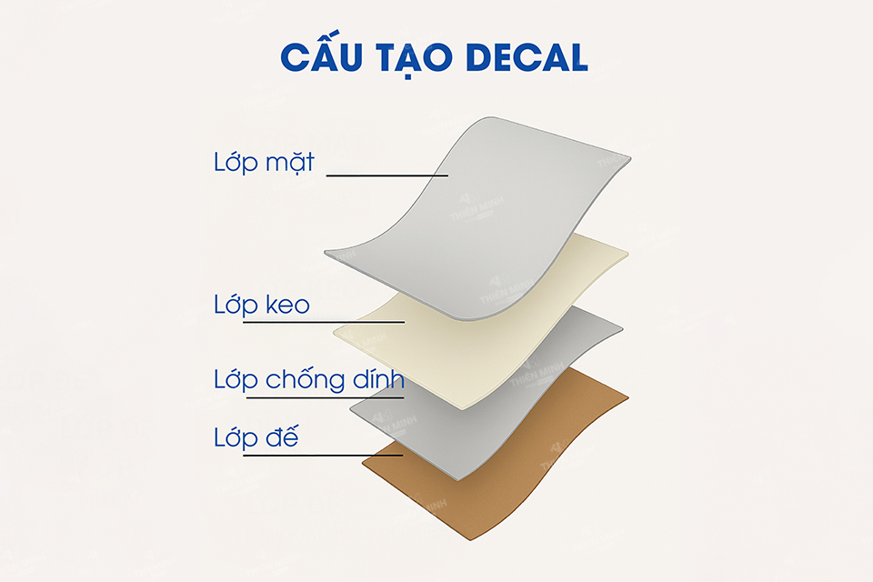 Cấu tạo của decal nhựa