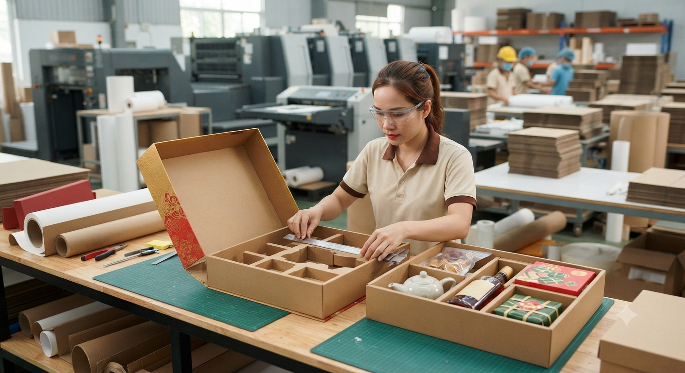 Tại sao cần chốt kích thước khay và sản phẩm sớm cho hộp quà Tết?