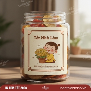 In Tem Tết 2026 Dán Hộp Nhựa