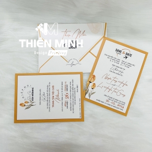 Mẫu Thiết kế Thiệp cưới hiện đại 01