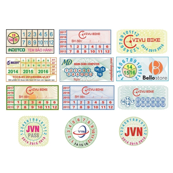 Mẫu Thiết kế Decal, Tem nhãn 01