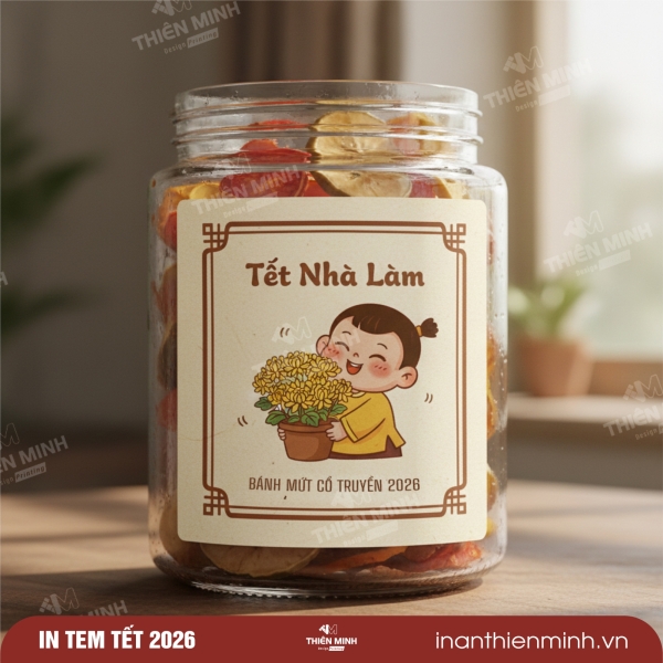 In Tem Tết 2026 Dán Hộp Nhựa