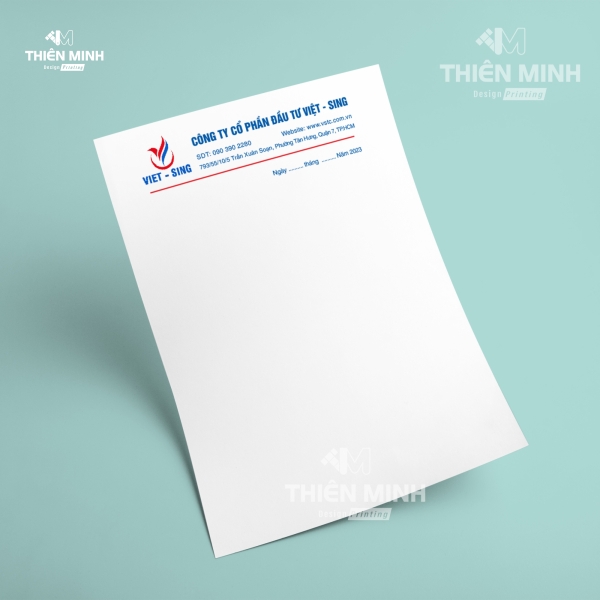 Mẫu Thiết kế Giấy tiêu đề (LetterHead) 01